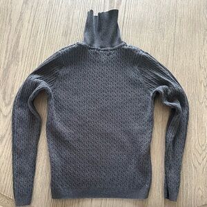 Women's Charcoal Turtleneck Sweater